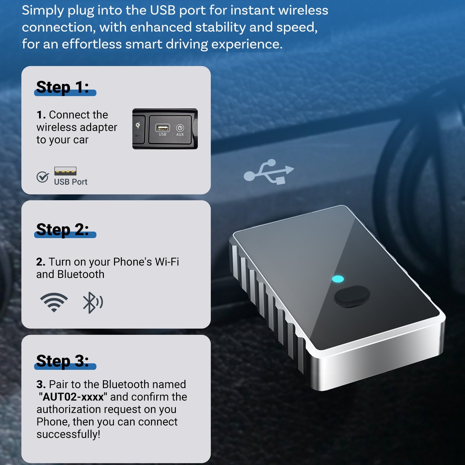Carplay ir Andorid Auto adapteris Ottocast CA505 - Image 3