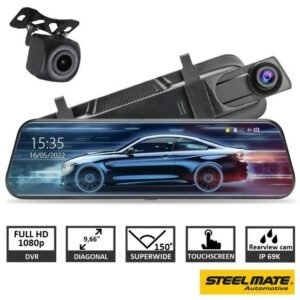Vaizdo registratorius galinio vaizdo veidrodėlyje Steelmate M700