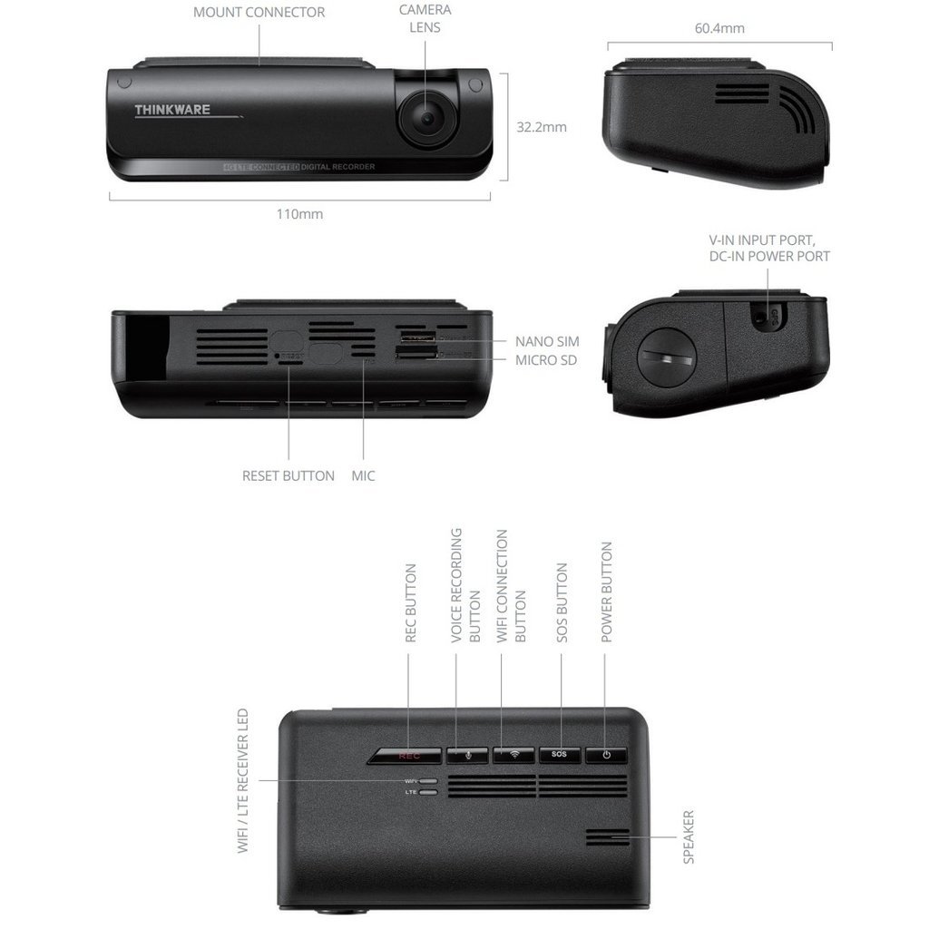 Vaizdo registratorius Thinkware T700 4G LTE - Image 3