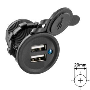 AMPIRE Dual USB-A įkroviklis 12V/24V 2.1A ZBU032