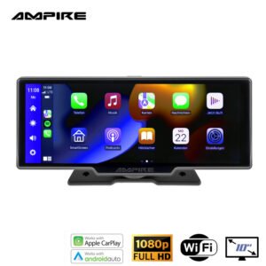 AMPIRE išmaniojo telefono monitorius 25,4 cm (10 colių) su dviguba AHD vaizdo kamera ir galinės vaizdo kamers funkcija CPM101