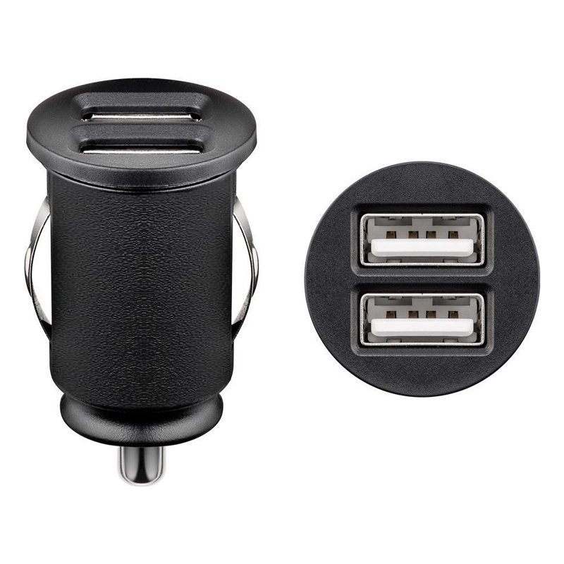 USB įkrovimo dvigubas adapteris 12/24V > 2x USB (maks. 2.1A) W44177