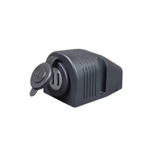 Įkroviklis USB-A 2x su dangteliu ir montavimo korpusu MY1106-1H
